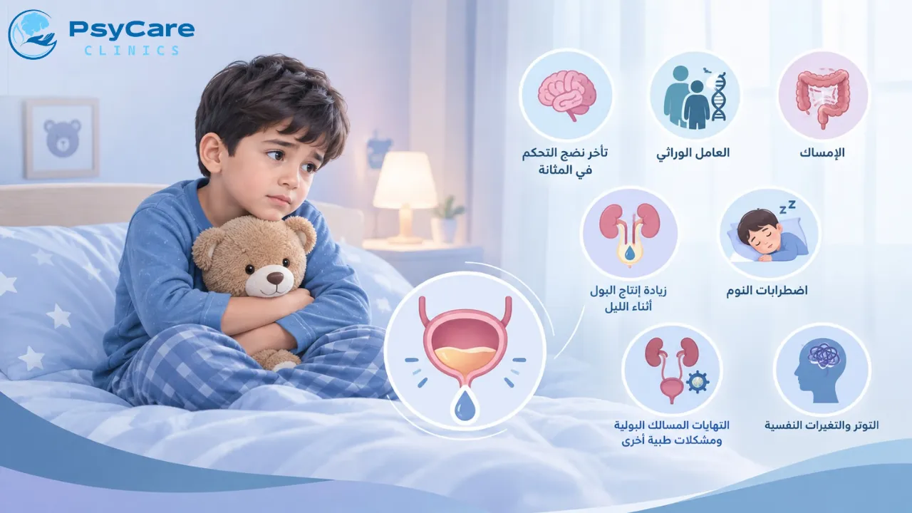 ما أسباب التبول اللاارادي عند الأطفال